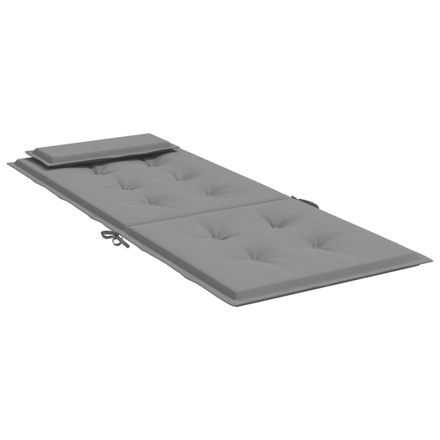 Highback Chair Cushions 4 pcs Grey Oxford Fabric