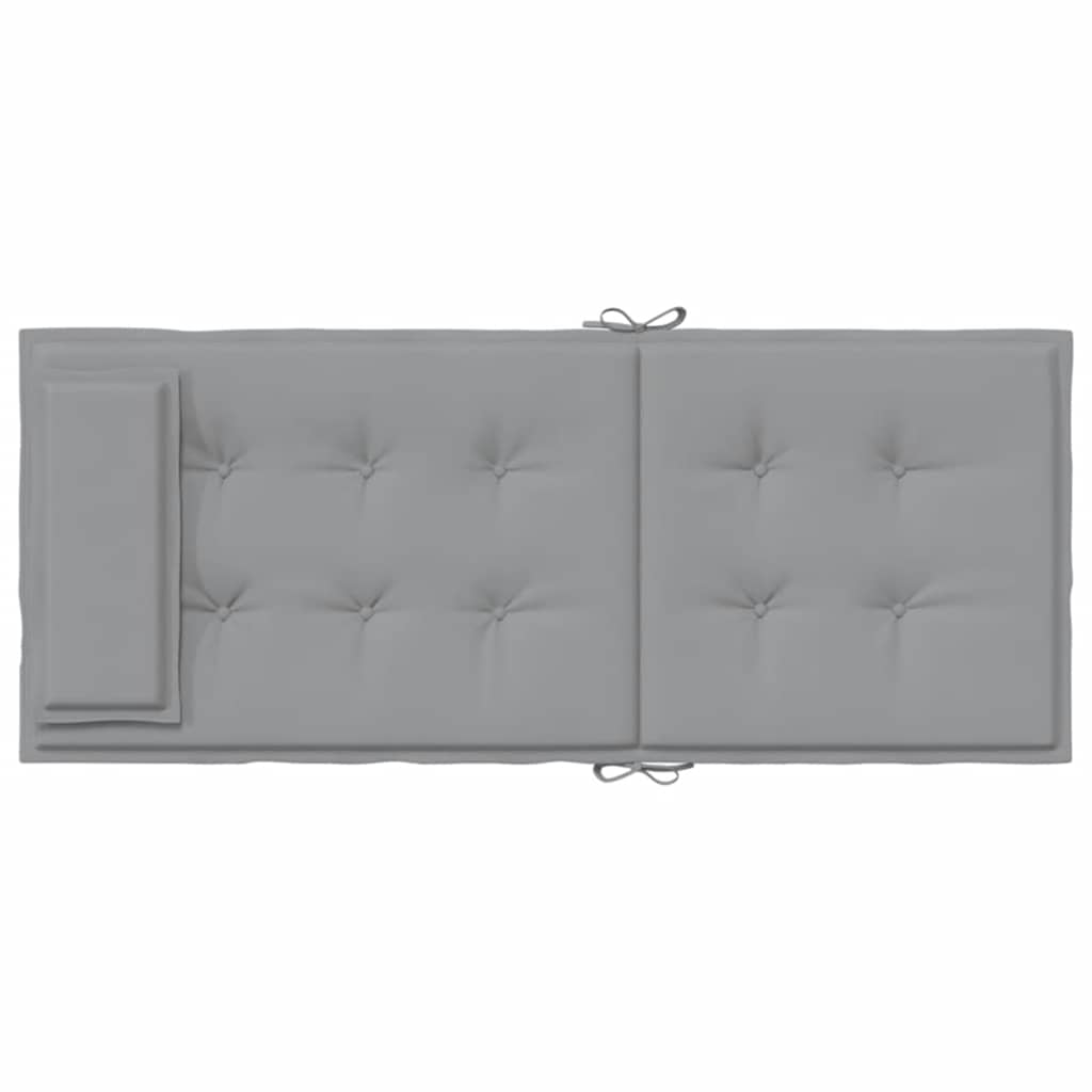 Highback Chair Cushions 4 pcs Grey Oxford Fabric
