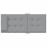 Highback Chair Cushions 4 pcs Grey Oxford Fabric