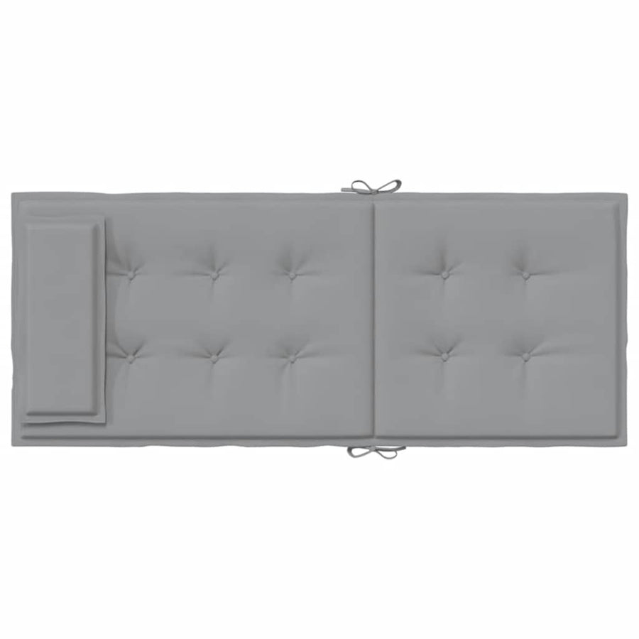 Highback Chair Cushions 4 pcs Grey Oxford Fabric