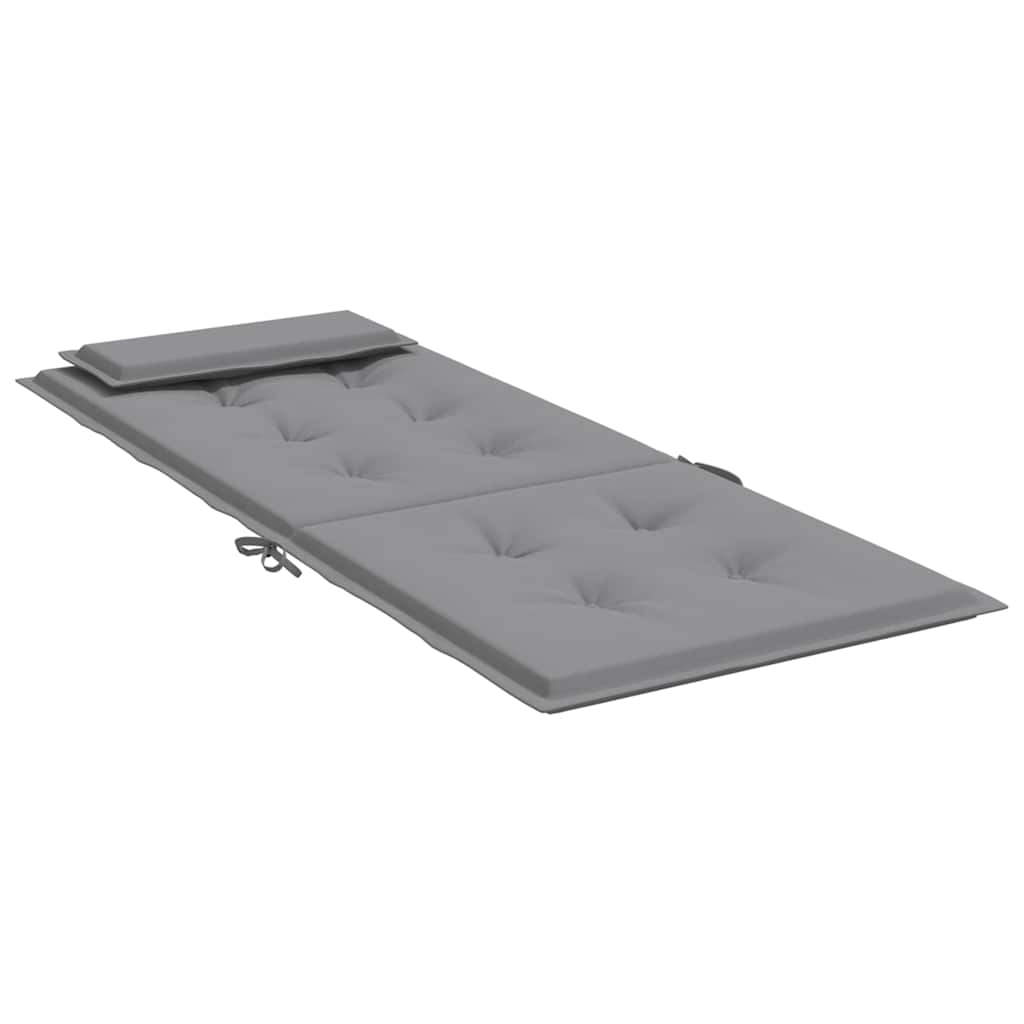 Highback Chair Cushions 6 pcs Grey Oxford Fabric