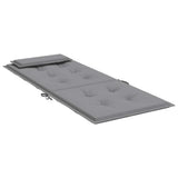 Highback Chair Cushions 6 pcs Grey Oxford Fabric