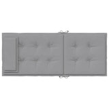 Highback Chair Cushions 6 pcs Grey Oxford Fabric - Close-Up Angle