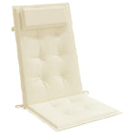Highback Chair Cushions 6 pcs Cream Oxford Fabric