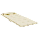 Highback Chair Cushions 6 pcs Cream Oxford Fabric - Rear View