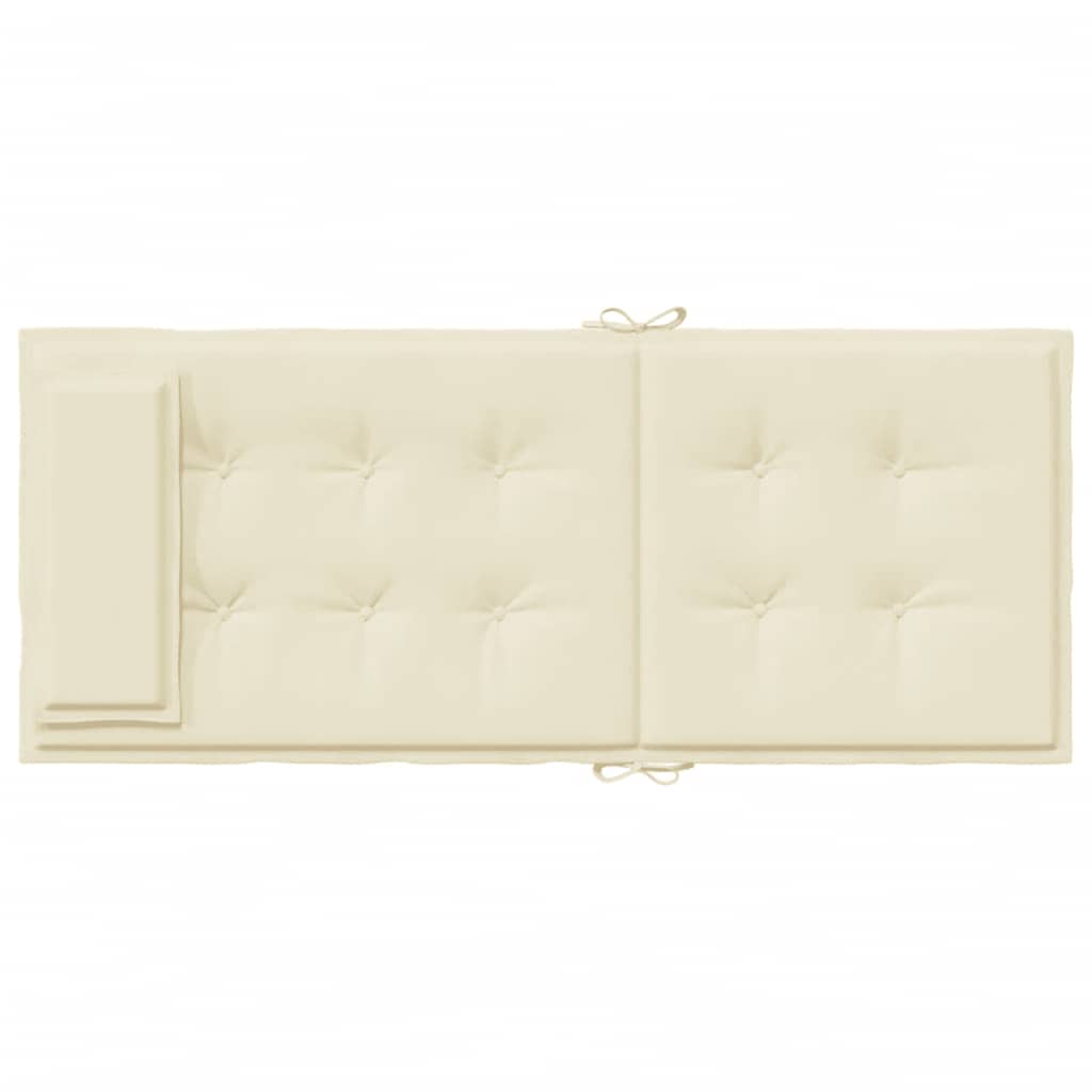 Highback Chair Cushions 6 pcs Cream Oxford Fabric