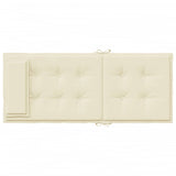 Highback Chair Cushions 6 pcs Cream Oxford Fabric