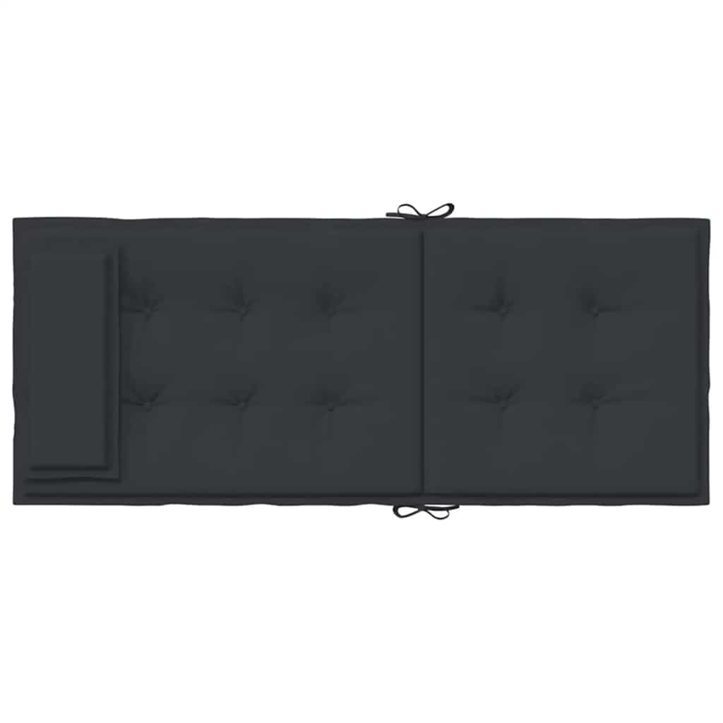 Highback Chair Cushions 6 pcs Black Oxford Fabric