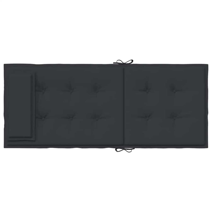 Highback Chair Cushions 6 pcs Black Oxford Fabric