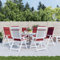 Highback Chair Cushions 6 pcs Wine Red Oxford Fabric