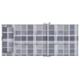 Highback Chair Cushions 6 pcs Grey Check Oxford Fabric - Close-Up Angle