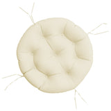 Round Cushion Cream Ø 60 x11 cm Oxford Fabric