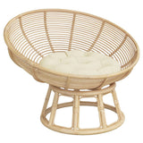 Round Cushion Cream Ø 60 x11 cm Oxford Fabric
