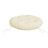 Round Cushion Cream Ø 60 x11 cm Oxford Fabric