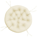 Round Cushion Cream Ø 100 x11 cm Oxford Fabric