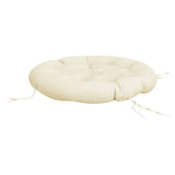 Round Cushion Cream Ø 100 x11 cm Oxford Fabric