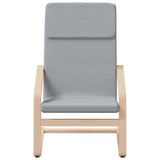 Relaxing Chair with Footstool Light Grey Fabric