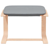 Relaxing Chair with Footstool Light Grey Fabric
