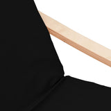 Relaxing Chair with Footstool Black Fabric - Low Angle