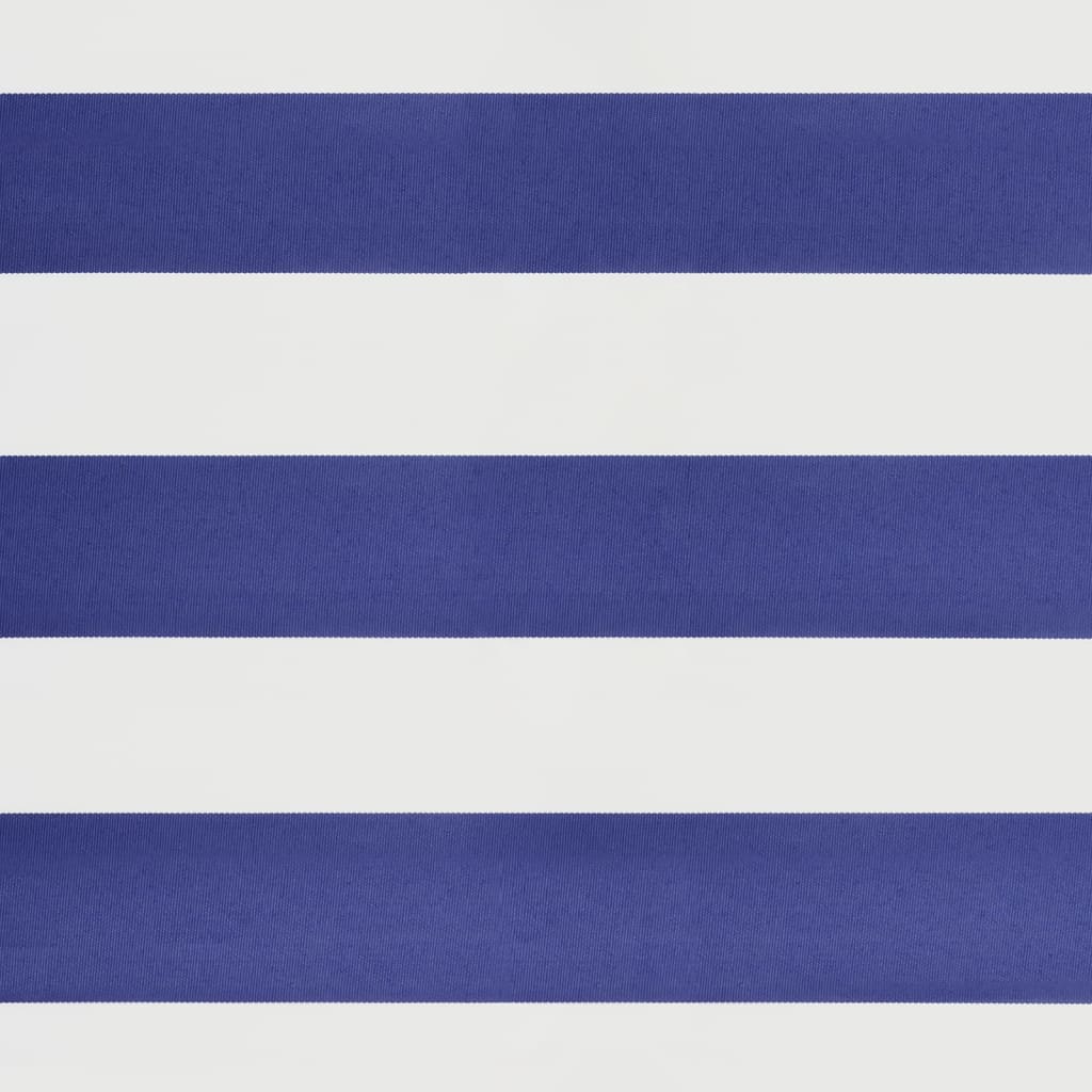 Retractable Awning Blue and White 3x2.5 m Fabric and Aluminium
