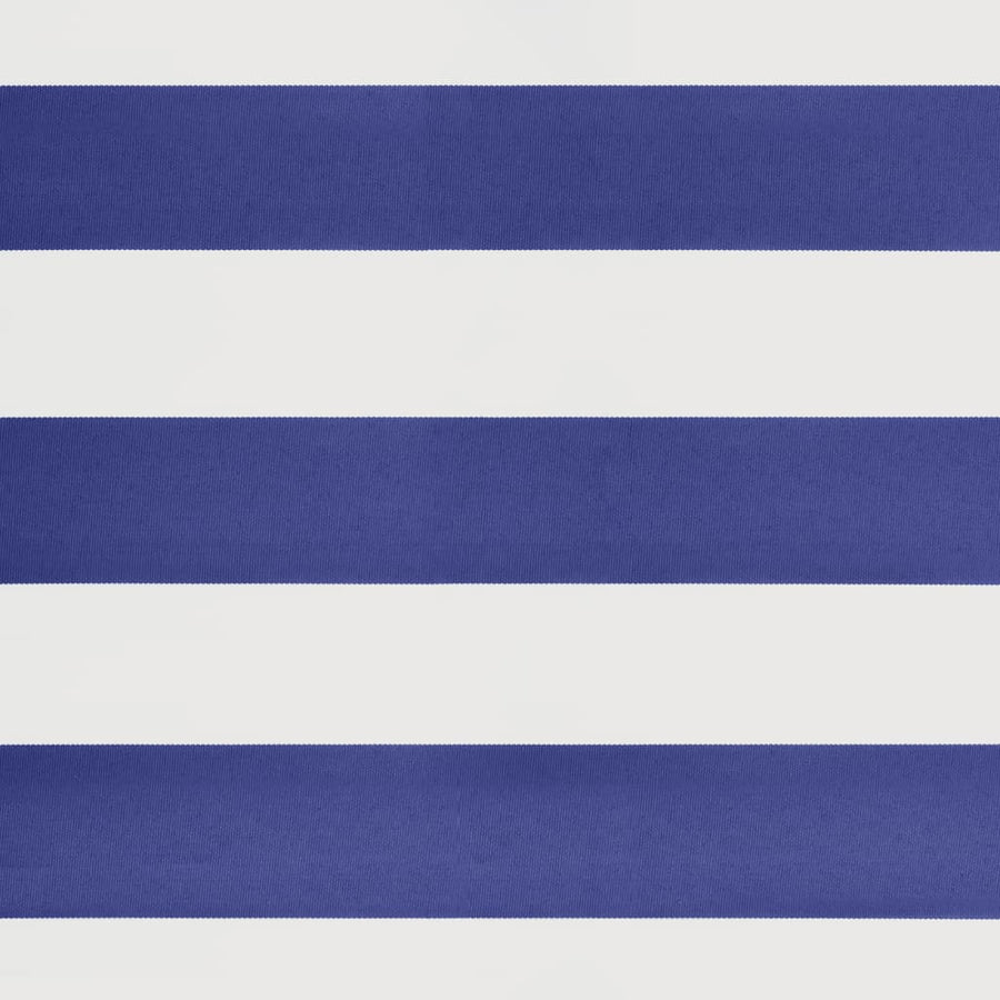 Retractable Awning Blue and White 3.5x2.5m Fabric and Aluminium