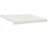 Retractable Awning Cream 3x2.5 m Fabric and Aluminium - Front View