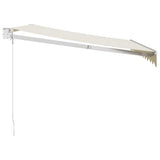 Retractable Awning Cream 3x2.5 m Fabric and Aluminium - Top-Down View