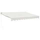 Retractable Awning Cream 3.5x2.5 m Fabric and Aluminium