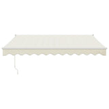 Retractable Awning Cream 3.5x2.5 m Fabric and Aluminium