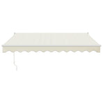 Retractable Awning Cream 3.5x2.5 m Fabric and Aluminium