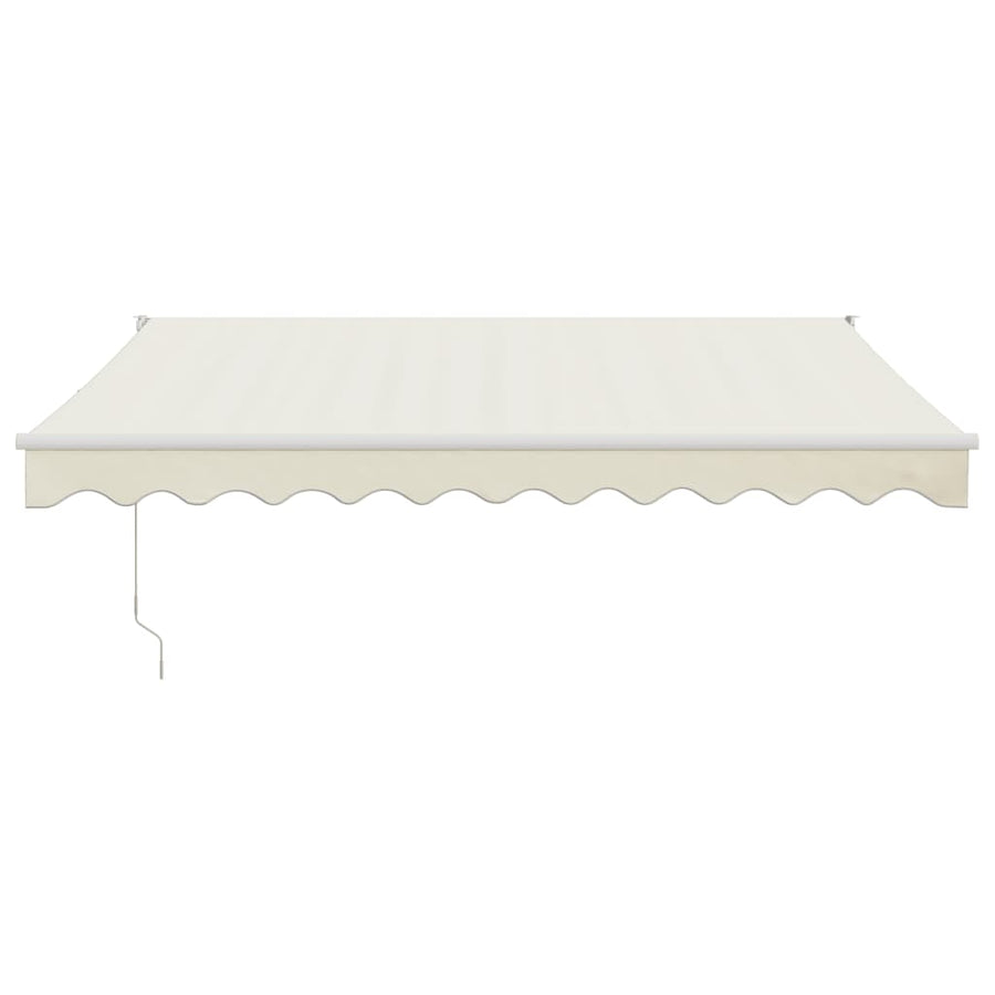 Retractable Awning Cream 3.5x2.5 m Fabric and Aluminium