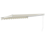 Retractable Awning Cream 3.5x2.5 m Fabric and Aluminium - 45-Degree Angle