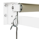 Retractable Awning Cream 3.5x2.5 m Fabric and Aluminium - Close-Up Angle