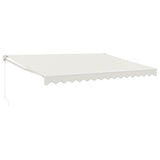 Retractable Awning Cream 4x3 m Fabric and Aluminium - Front View
