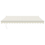 Retractable Awning Cream 4x3 m Fabric and Aluminium