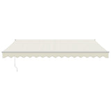 Retractable Awning Cream 4x3 m Fabric and Aluminium - Side View
