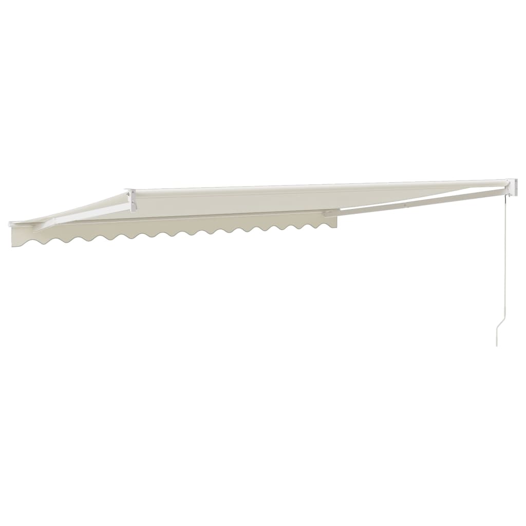 Retractable Awning Cream 4x3 m Fabric and Aluminium