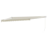 Retractable Awning Cream 4x3 m Fabric and Aluminium