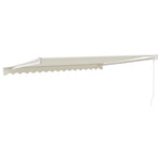 Retractable Awning Cream 4x3 m Fabric and Aluminium