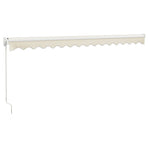Retractable Awning Cream 4x3 m Fabric and Aluminium