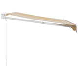 Retractable Awning Yellow and White 3,5x2,5 m Fabric and Aluminium