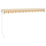 Retractable Awning Yellow and White 3,5x2,5 m Fabric and Aluminium - Rear View