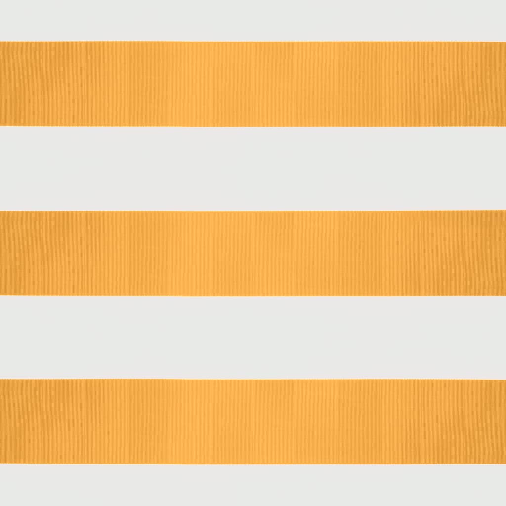 Retractable Awning Yellow and White 3,5x2,5 m Fabric and Aluminium