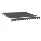 Retractable Awning Anthracite 3x2.5 m Fabric and Aluminium - Front View