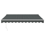 Retractable Awning Anthracite 3x2.5 m Fabric and Aluminium - Side View