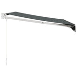 Retractable Awning Anthracite 3x2.5 m Fabric and Aluminium - Top-Down View