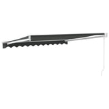 Retractable Awning Anthracite 3x2.5 m Fabric and Aluminium - 45-Degree Angle
