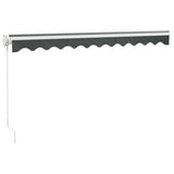 Retractable Awning Anthracite 3x2.5 m Fabric and Aluminium - Rear View