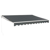 Retractable Awning Anthracite 3.5x2.5 m Fabric and Aluminium - Front View