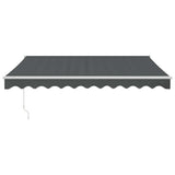 Retractable Awning Anthracite 3.5x2.5 m Fabric and Aluminium - Side View